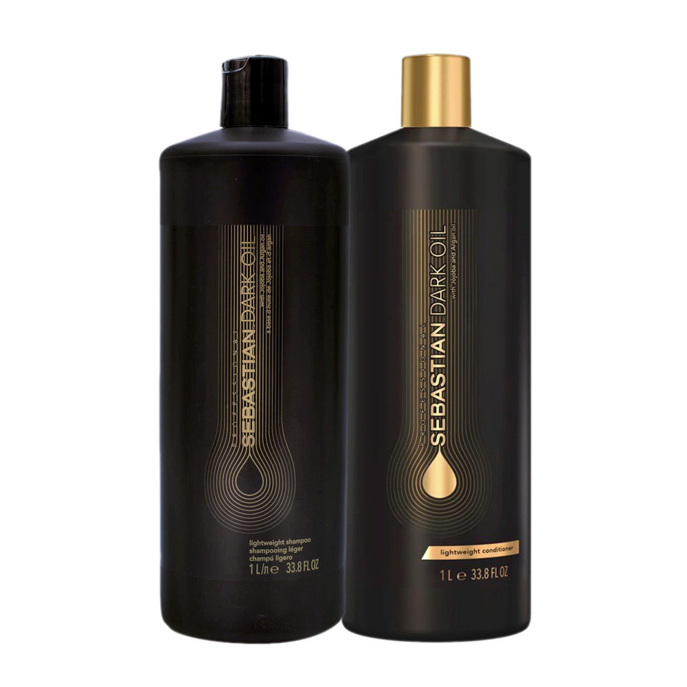 Sebastian Dark Oil Shampoo 1000ml e Balsamo 1000ml Idratanti e Leggeri |  Hair Gallery