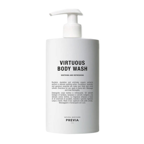 Virtuous Body Wash 500ml - detergente corpo lenitivo e rinfrescante