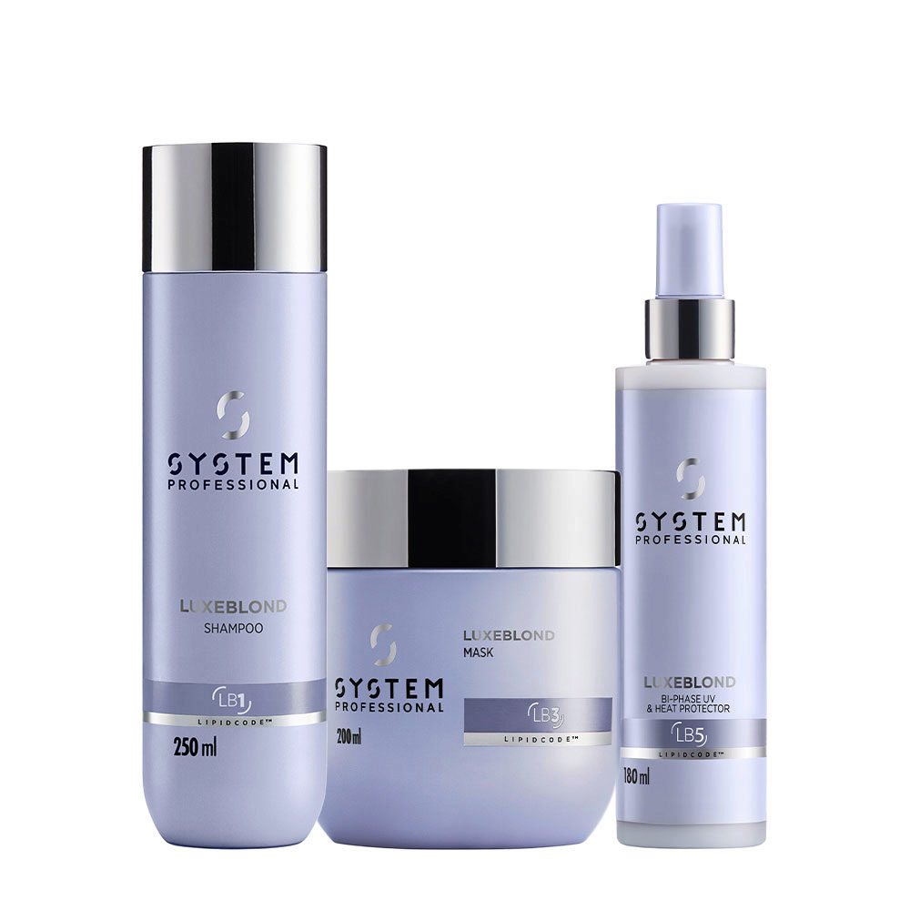 System Professional LuxeBlond Shampoo 250ml Mask 200ml Bi-Phase 180ml |  Hair Gallery