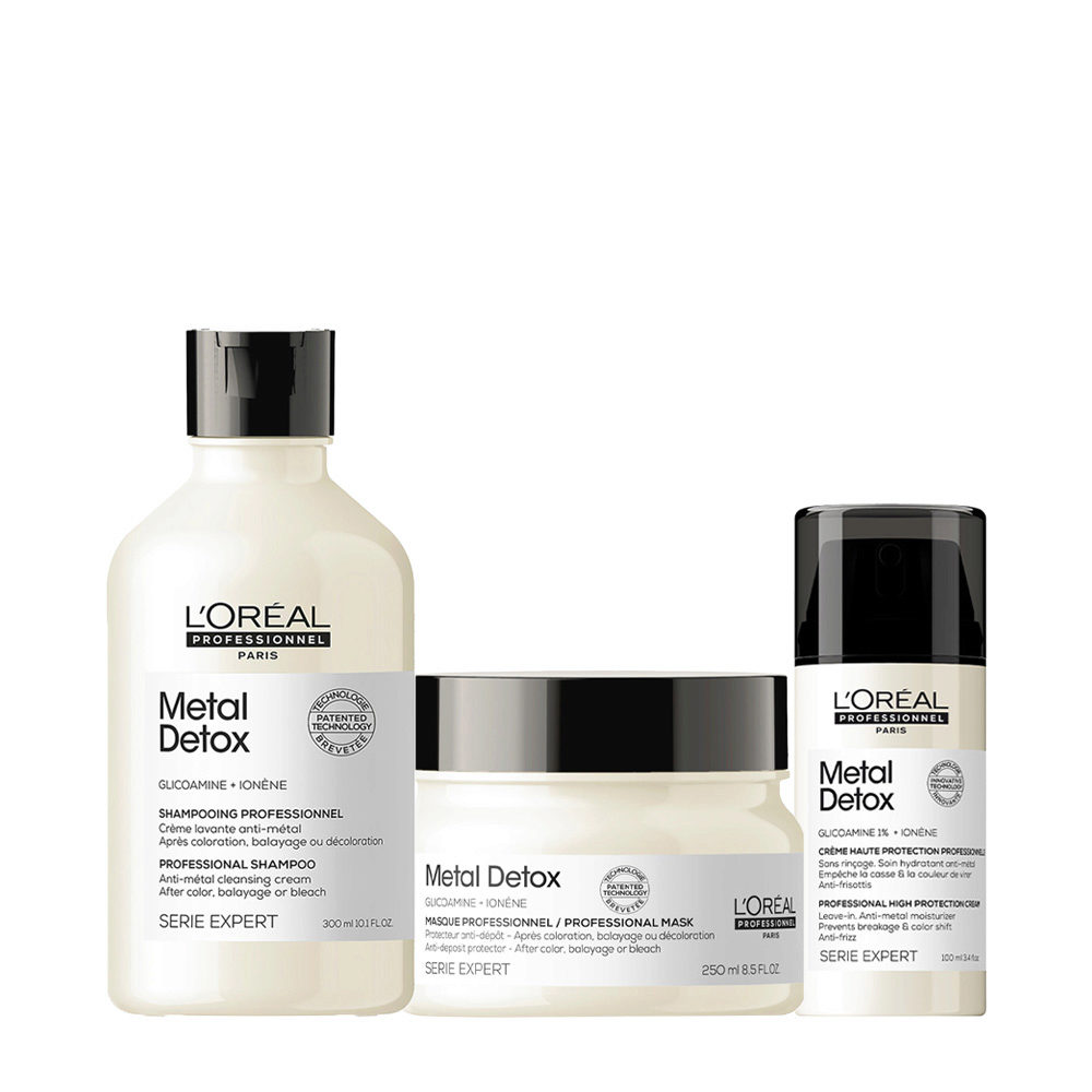 L'Oréal Professionnel Paris Serie Expert Metal Detox Shampoo 300ml Mask  200ml Leave-in 100ml | Hair Gallery