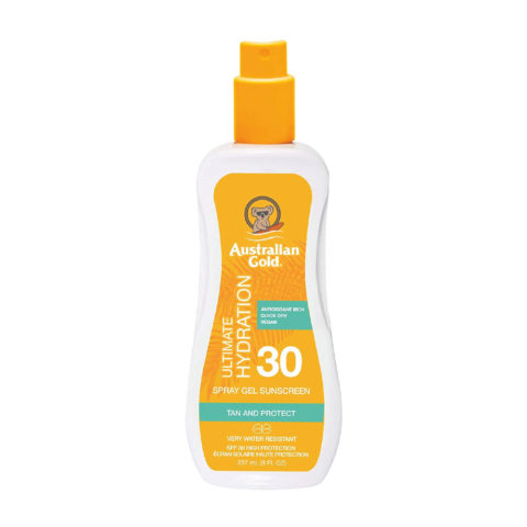 Australian Gold SPF30 Ultimate Hydration Spray Gel Sunscreen 237ml - spray protezione solare