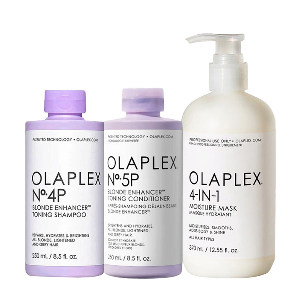 Olaplex N° 4P Blonde Enhancer Toning Shampoo 250ml Conditioner 250ml Mask  370ml | Hair Gallery