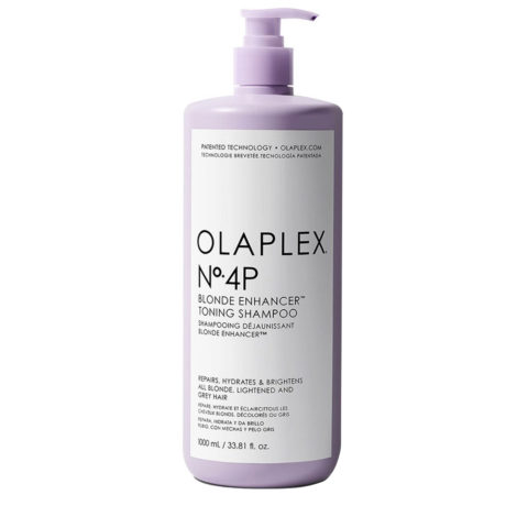 N° 4P Blonde Enhancer Toning Shampoo 1000ml - shampoo tonalizzante per capelli biondi e grigi