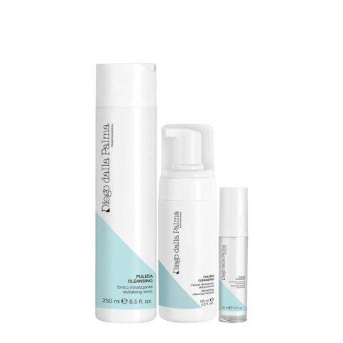 Diego dalla Palma Professional Cleansing Detoxifying Cleansing Mousse 125ml Tonic 250ml Concentrate 30ml